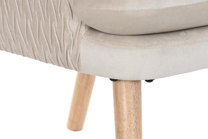 Butaca Poliester Madera 67X70X95 Beige