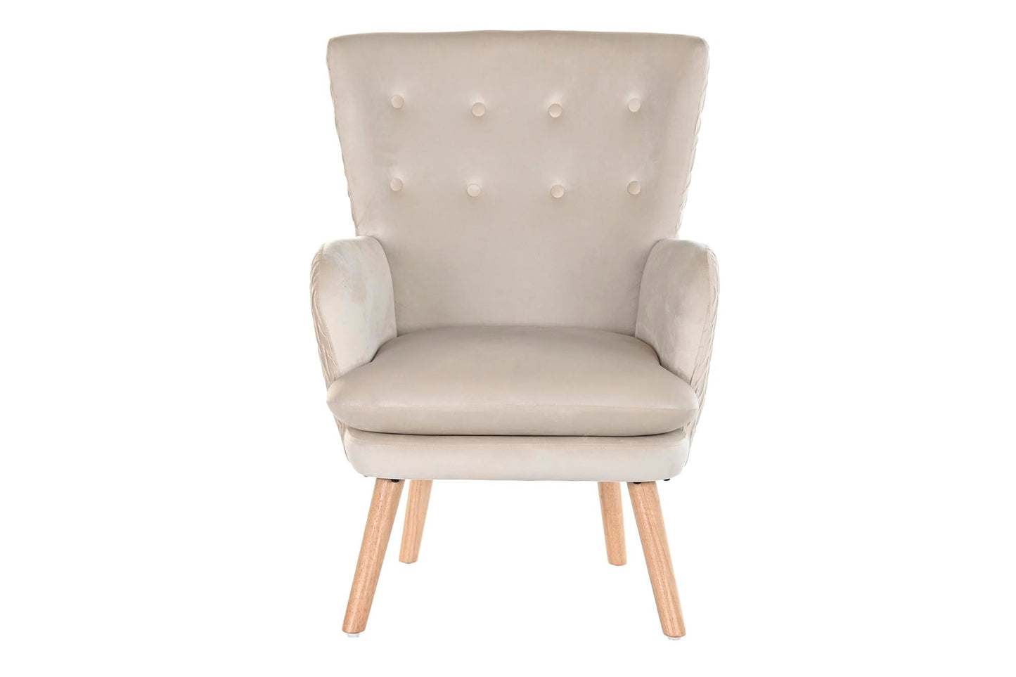 Butaca Poliester Madera 67X70X95 Beige