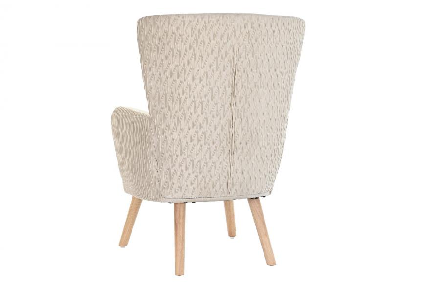 Butaca Poliester Madera 67X70X95 Beige