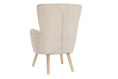 Butaca Poliester Madera 67X70X95 Beige