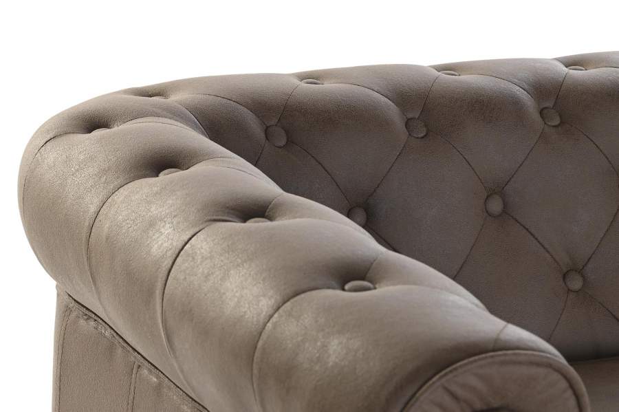 Sofa Poliester Madera 151X82X70 Marron Oscuro