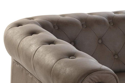 Sofa Poliester Madera 151X82X70 Marron Oscuro