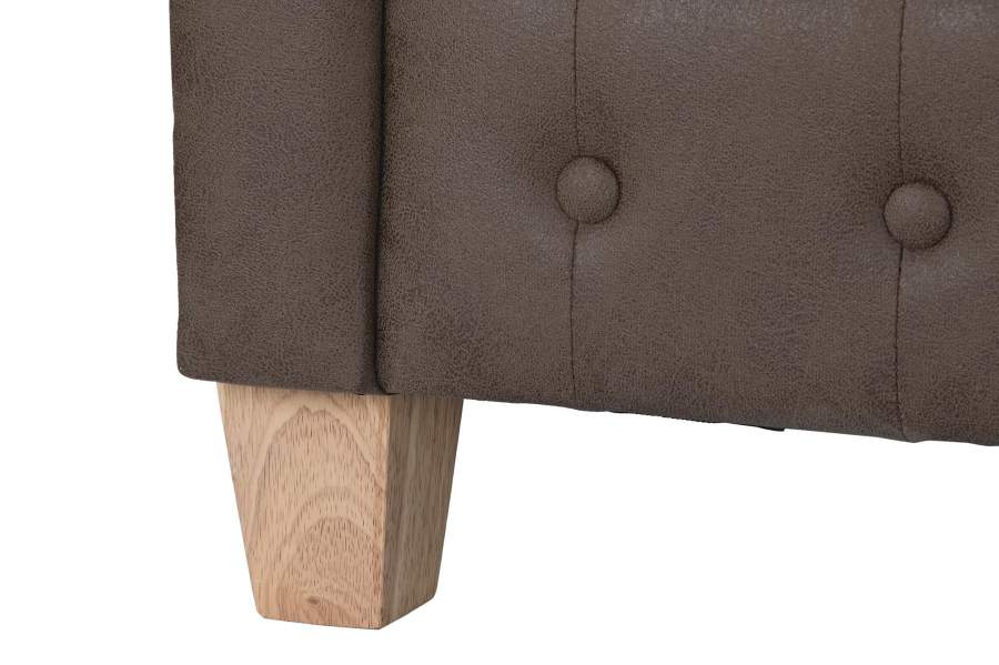 Sofa Poliester Madera 151X82X70 Marron Oscuro