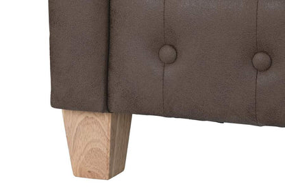 Sofa Poliester Madera 151X82X70 Marron Oscuro