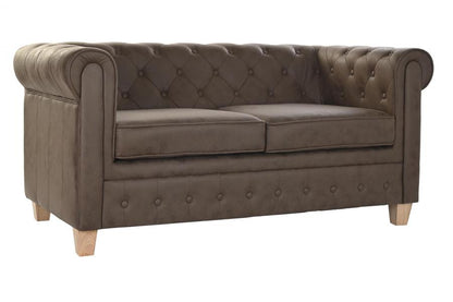 Sofa Poliester Madera 151X82X70 Marron Oscuro