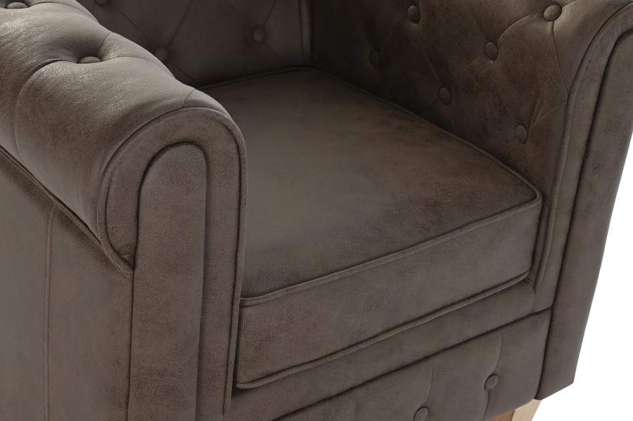 Sillon Poliester Madera 80X80X70 Marron