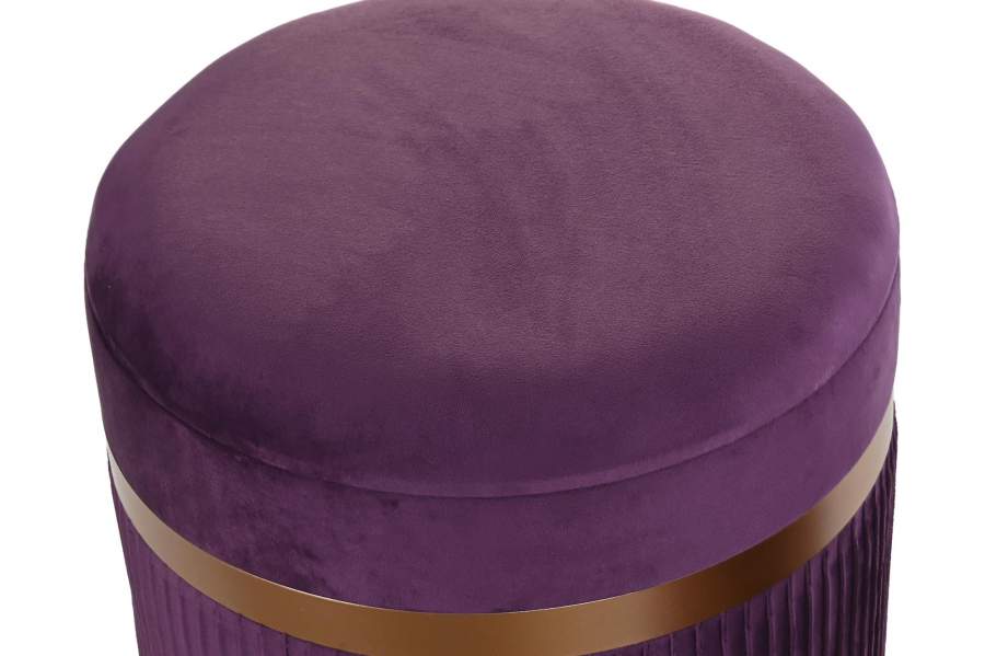 Reposapies Set 2 Poliester Mdf 39X39X49 Terciopelo