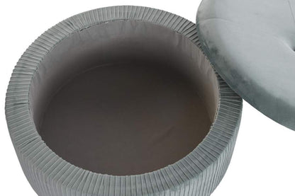 Reposapies Set 2 Poliester Mdf 70X70X28 Terciopelo