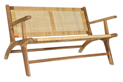 Banco Teca Ratan 120X76X68 Marron