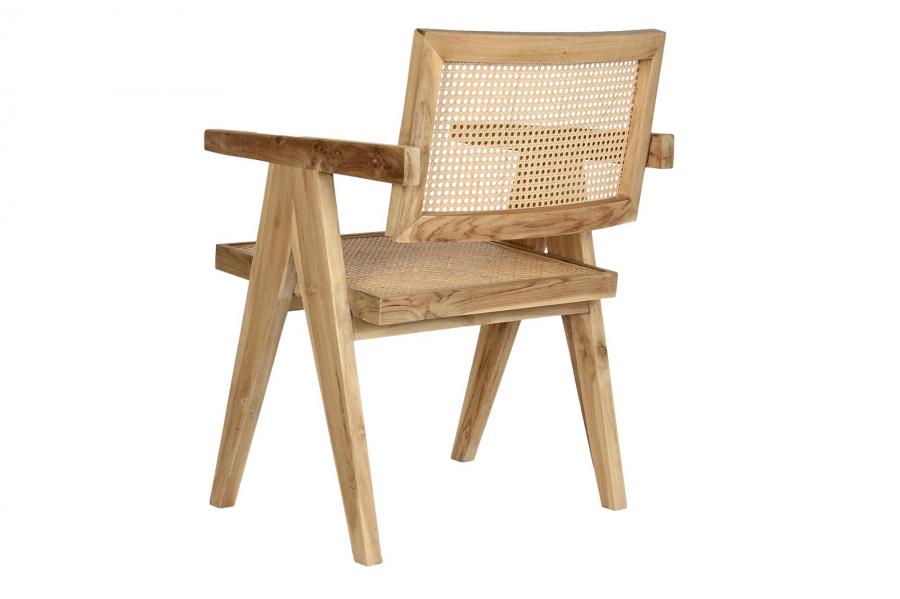Silla Teca Ratan 58X56X82 Natural