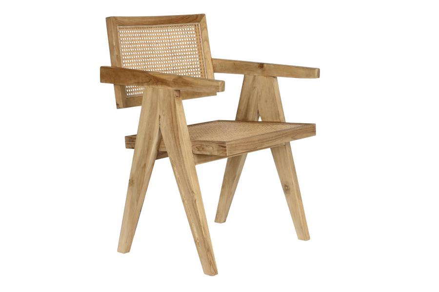 Silla Teca Ratan 58X56X82 Natural