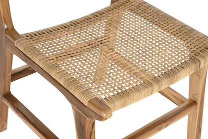 Silla Teca Ratan 51X55X86 Marron Claro