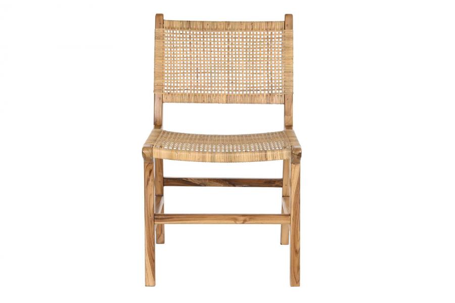 Silla Teca Ratan 51X55X86 Marron Claro