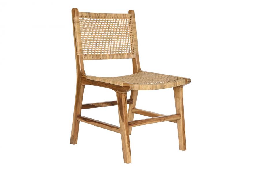 Silla Teca Ratan 51X55X86 Marron Claro