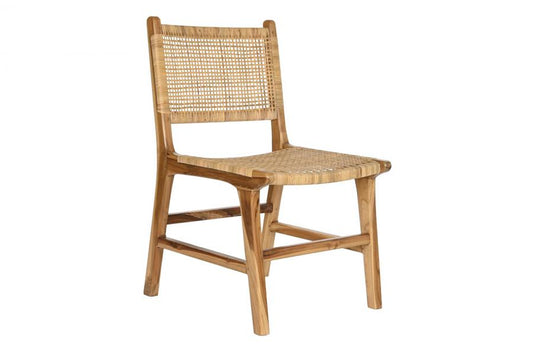 Silla Teca Ratan 51X55X86 Marron Claro