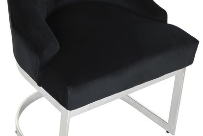 Silla Acero Poliester 60X58X93 Terciopelo Negro