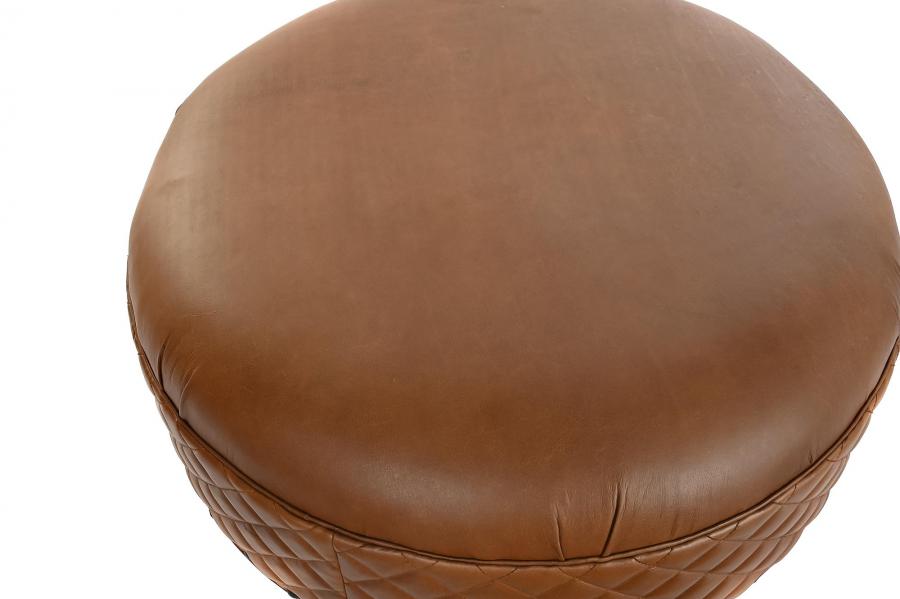 Reposapies Madera Piel 94X94X54 Marron