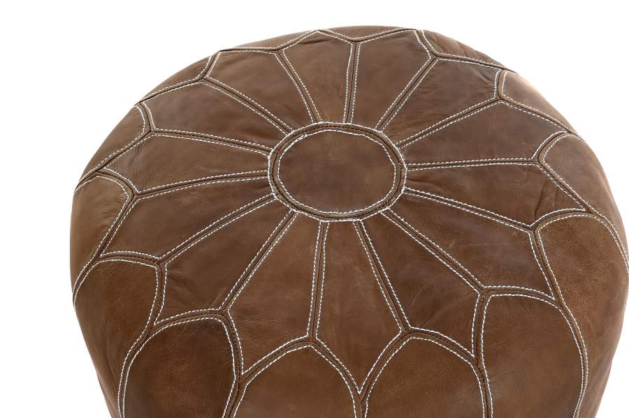 Reposapies Piel 48X48X35 Marron