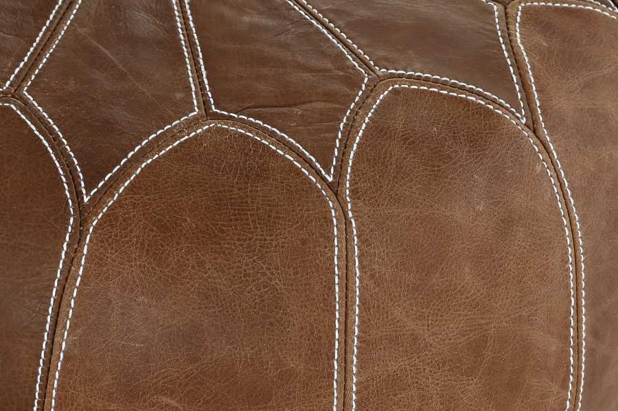 Reposapies Piel 48X48X35 Marron