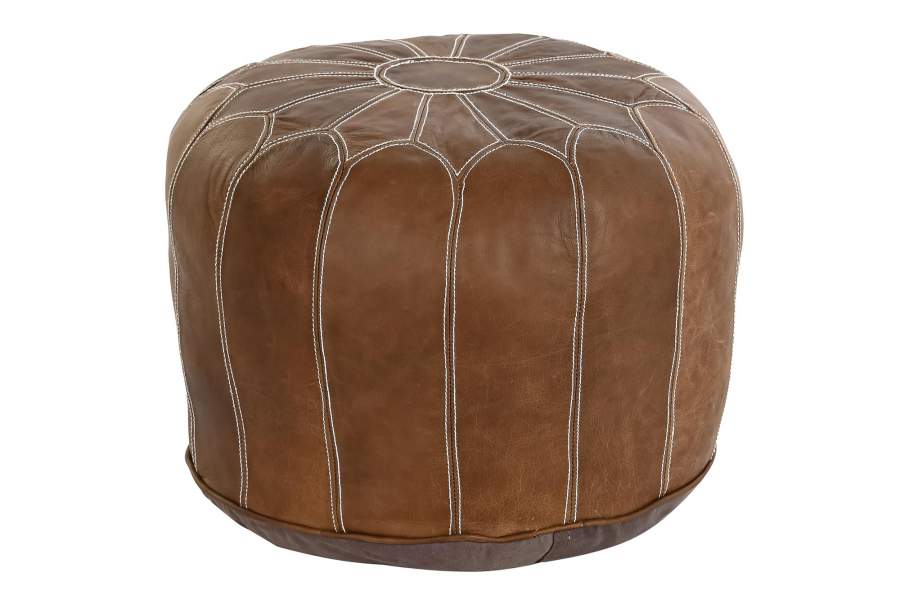 Reposapies Piel 48X48X35 Marron