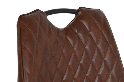 Silla Metal Poliester 48X51X87 Marron Oscuro