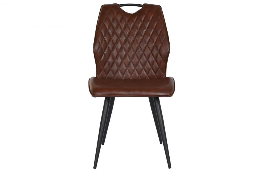 Silla Metal Poliester 48X51X87 Marron Oscuro