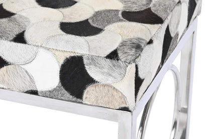 Descalzadora Piel Acero 122X41X44 Rombos Blanco