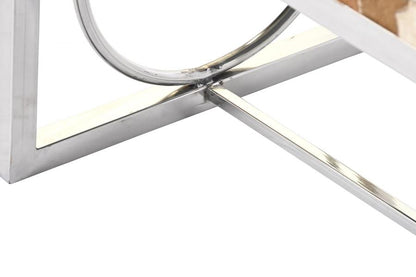 Descalzadora Piel Acero 122X41X44 Rombos Blanco