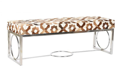 Descalzadora Piel Acero 122X41X44 Rombos Blanco