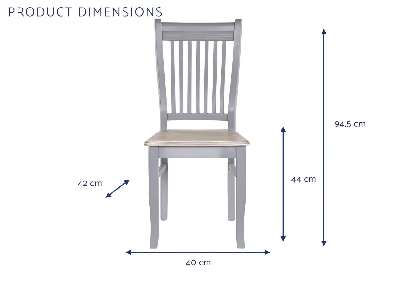 Silla Paulownia Mdf 40X42X94_5 Gris