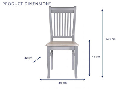 Silla Paulownia Mdf 40X42X94_5 Gris