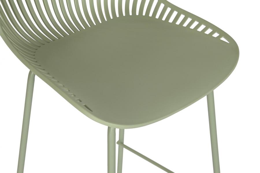 Taburete Pp Metal 44X44X94 Verde Menta
