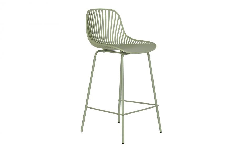 Taburete Pp Metal 44X44X94 Verde Menta