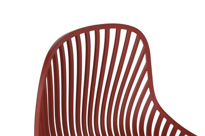 Taburete Pp Metal 44X44X94 Terracota