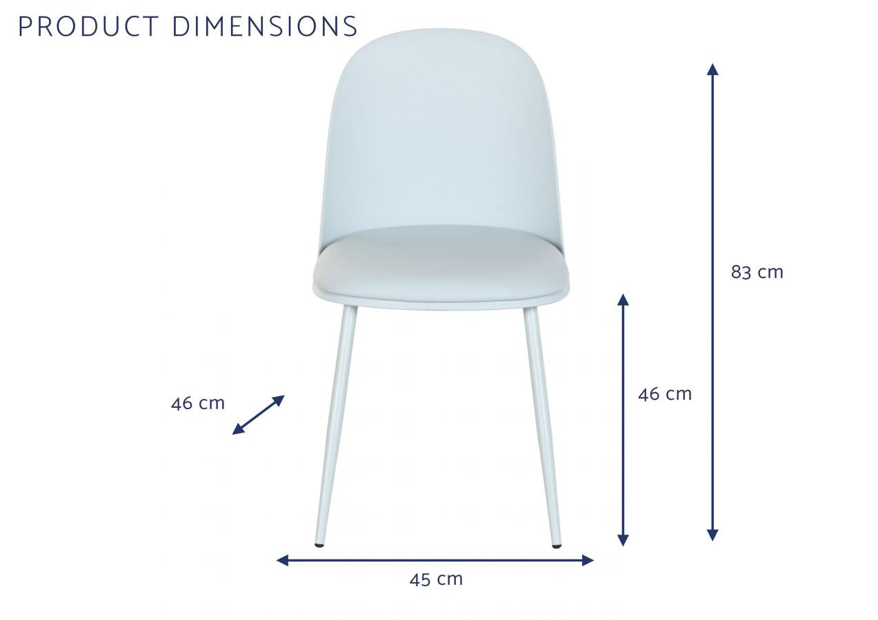 Silla Pp Pu 45X46X83 Azul