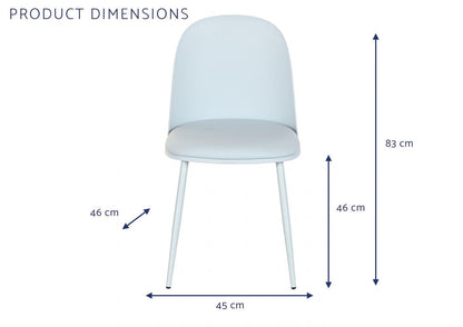 Silla Pp Pu 45X46X83 Azul