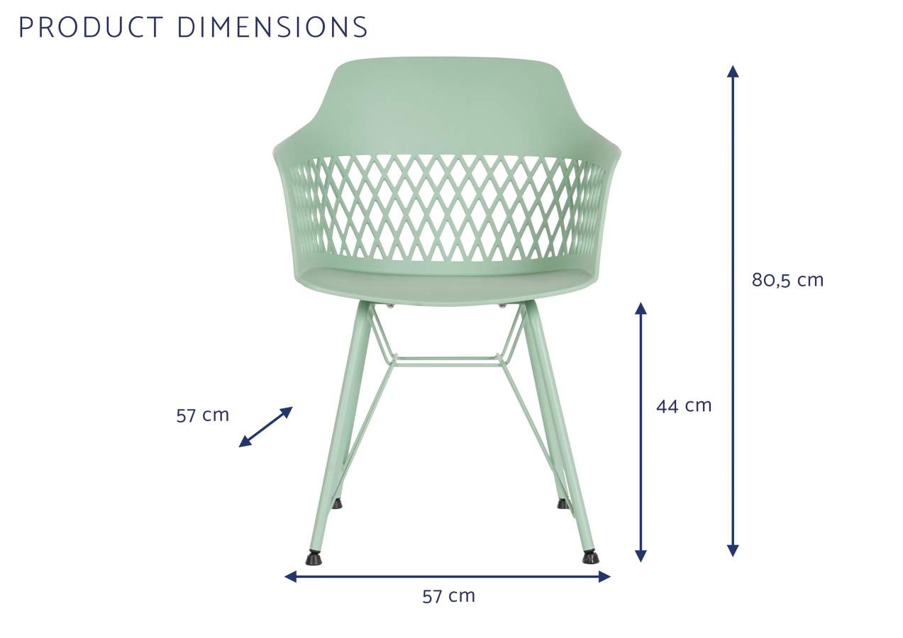 Silla Pp Metal 57X57X80_5 Verde