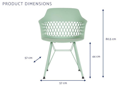 Silla Pp Metal 57X57X80_5 Verde