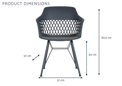 Silla Pp Metal 57X57X80_5 Azul Marino