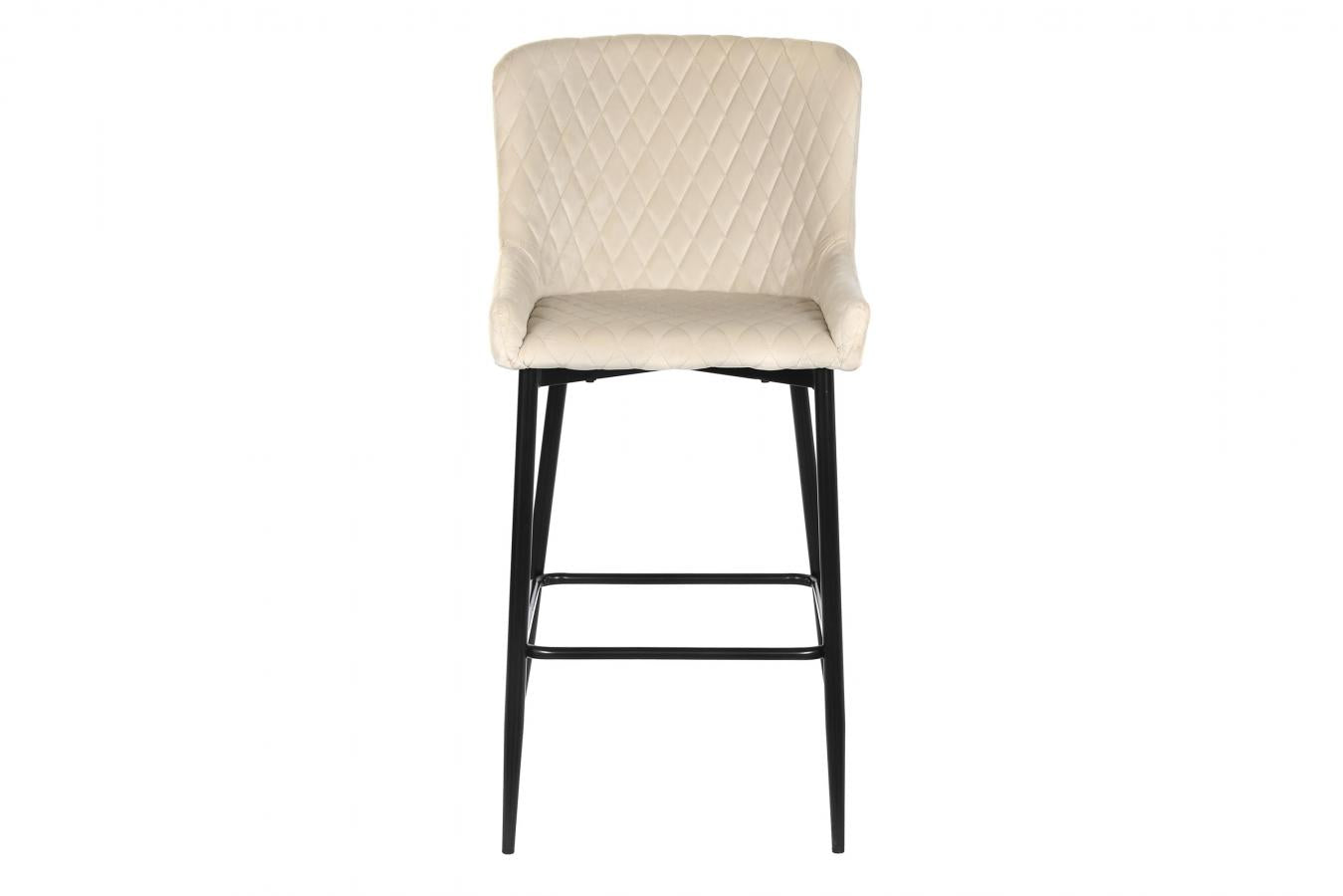 Taburete Poliester Metal 48X55X100 Rombo Beige