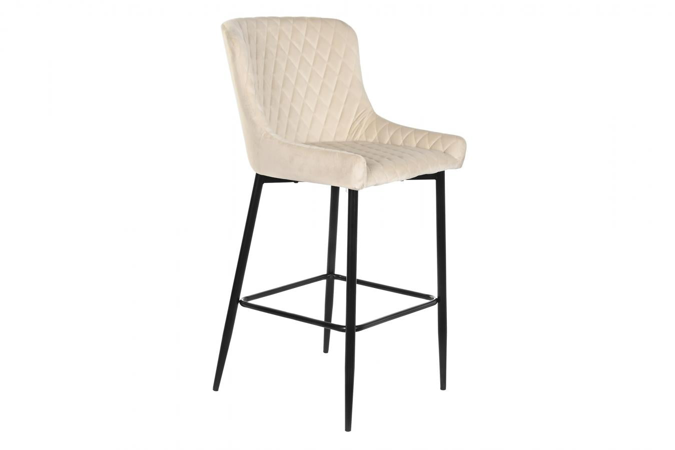 Taburete Poliester Metal 48X55X100 Rombo Beige