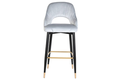 Taburete Poliester Metal 48X53X109 Terciopelo Gris