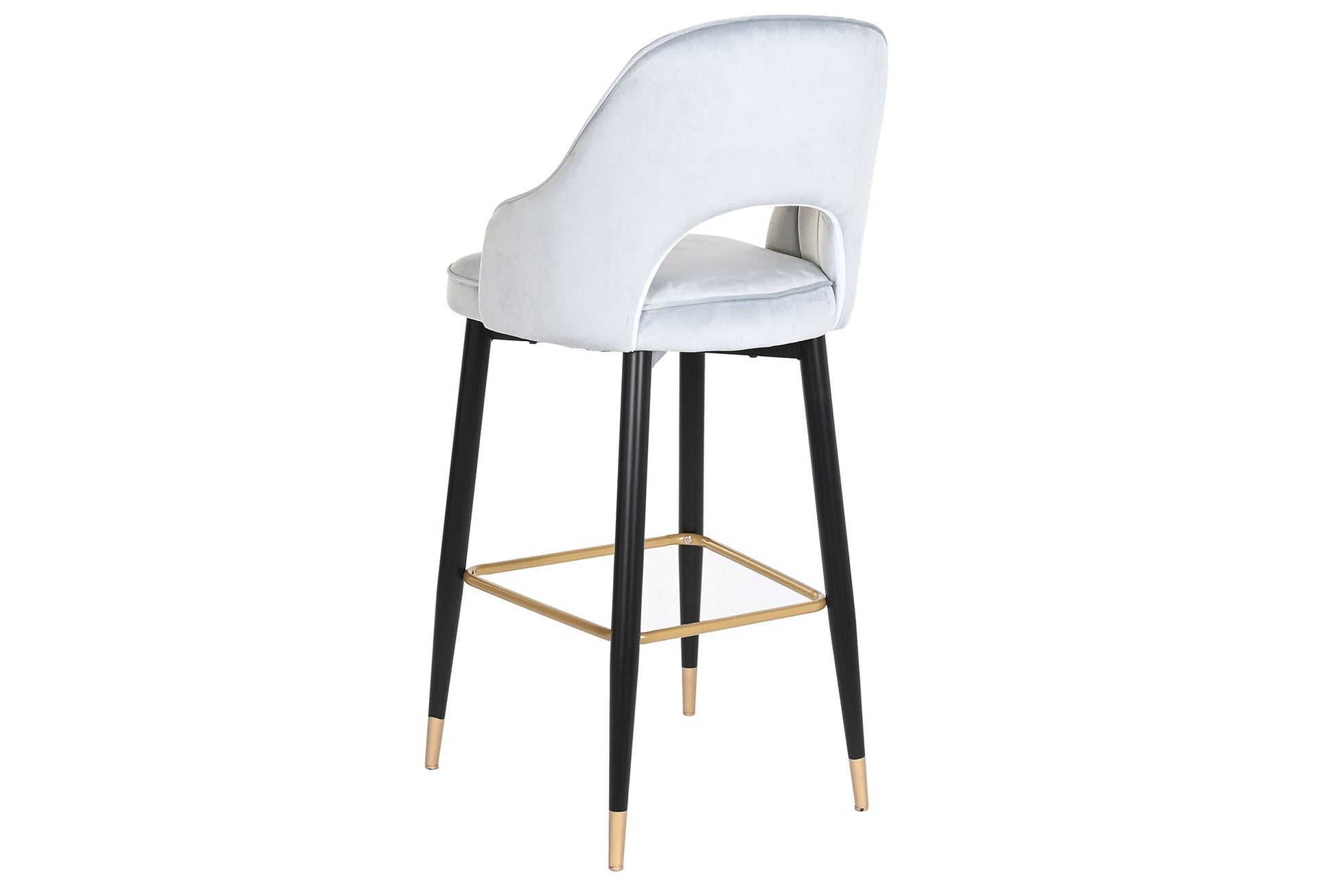Taburete Poliester Metal 48X53X109 Terciopelo Gris