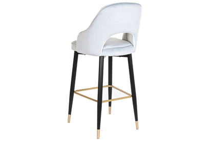Taburete Poliester Metal 48X53X109 Terciopelo Gris