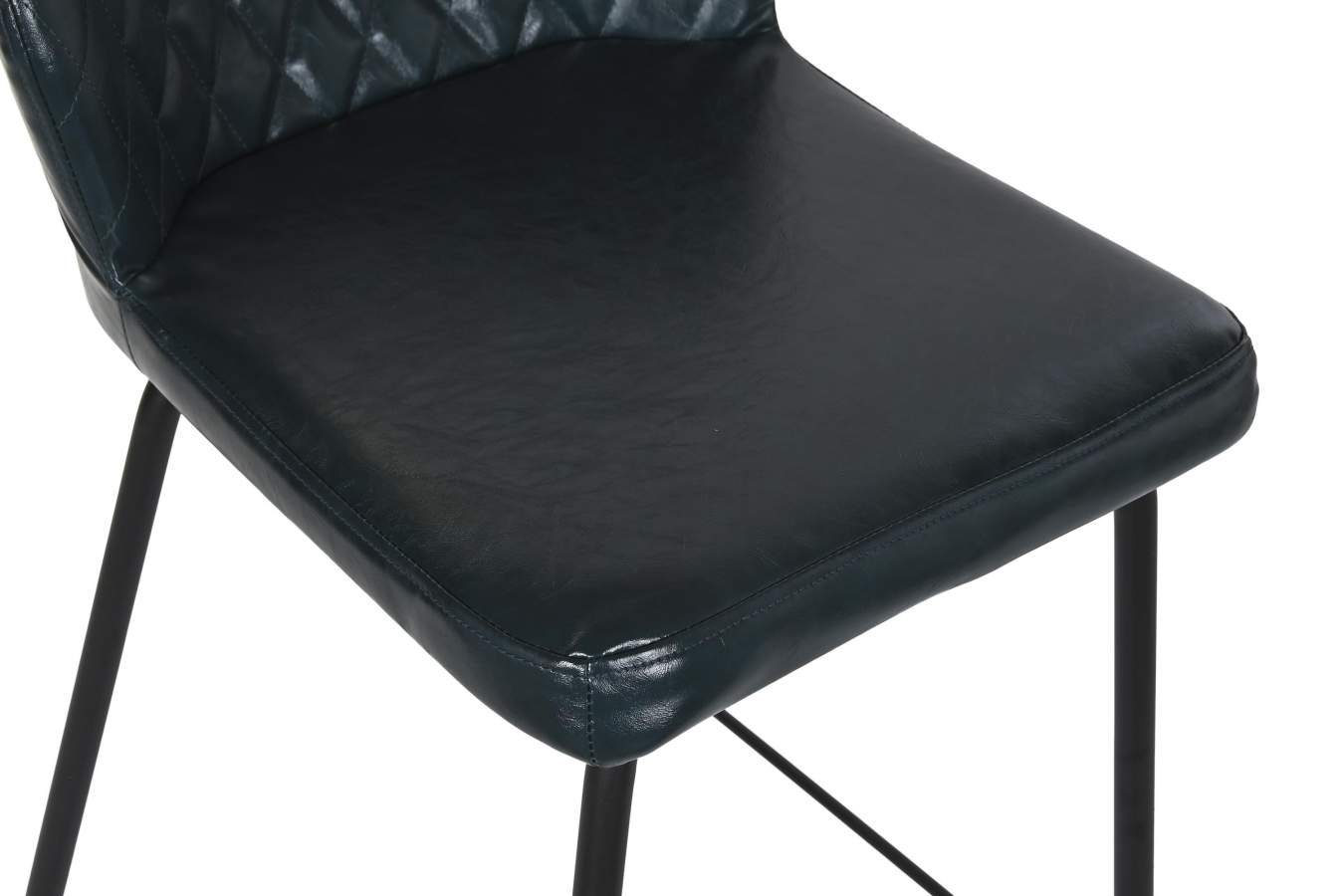 Taburete Pu Metal 40X42_5X81_5 Azul Petroleo