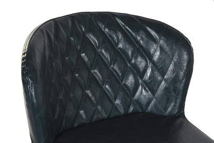 Taburete Pu Metal 40X42_5X81_5 Azul Petroleo
