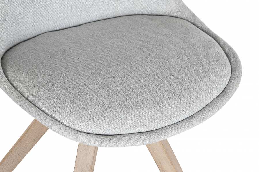 Silla Roble Poliester 48X55X84 Gris Claro