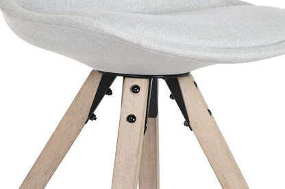 Silla Roble Poliester 48X55X84 Gris Claro