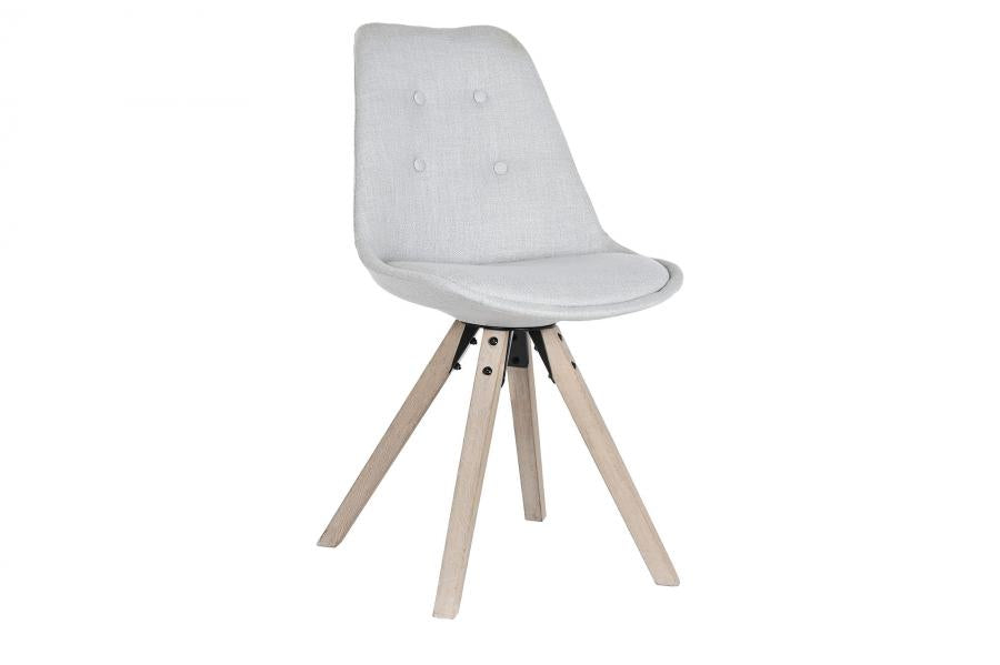 Silla Roble Poliester 48X55X84 Gris Claro