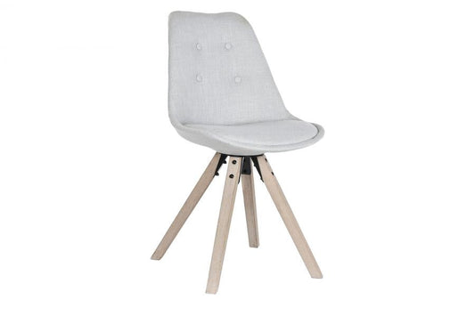 Silla Roble Poliester 48X55X84 Gris Claro
